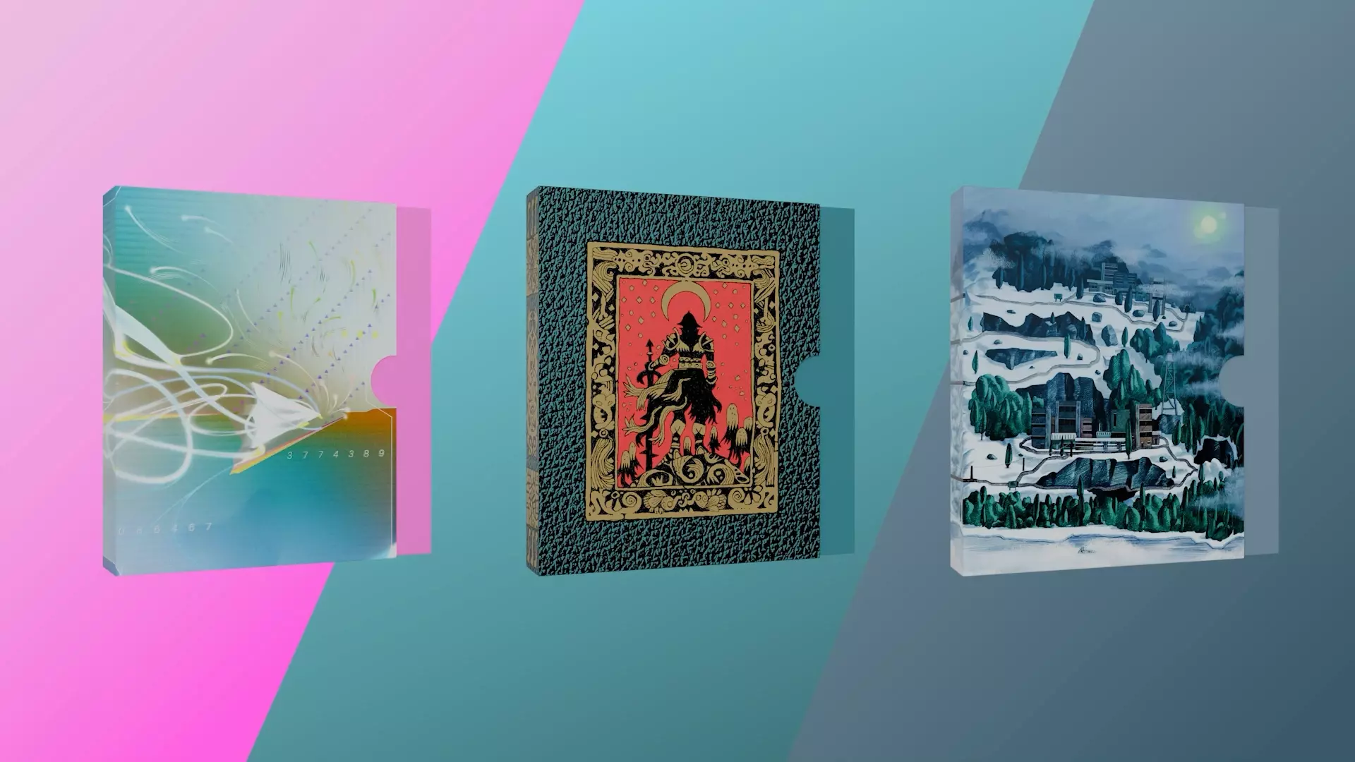 Grafika pokazująca trzy wydania kolekcjonerskie EDITIONS od Lost in Cult z grami na konsole Nintendo Switch.